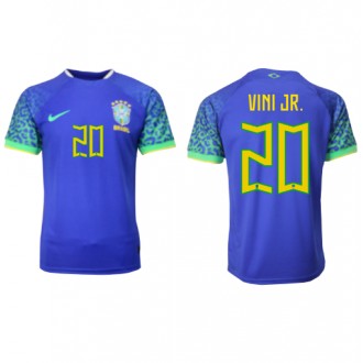 Brasilien Vinicius Junior #20 Borta Kläder VM 2022 Kortärmad